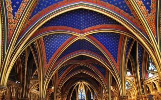 Inside the beautiful Sainte Chapelle chapel